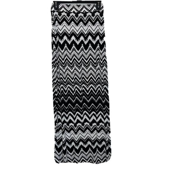 Apt‎ 9 Maxi Skirt Black And White Rayon Stretchy XS - Picture 1 of 5